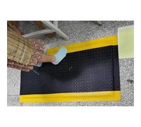 Tapis de sol antistatique robuste de 1,9 cm pour cuisine, bureau et garage, facile à nettoyer, 45 x 200 cm, noir
