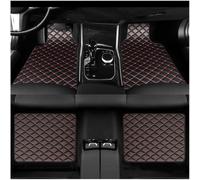 Tapis de Sol Auto 4 Pièces pour VW Golf 7 2014-2020, Tapis de Voiture en Cuir Premium Antidérapant Imperméables Protection Plancher Kit Car Mats,C/Black and Red