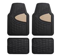 Tapis de Sol Automobile Beige, Ajustement Universel en Caoutchouc Robuste, Convient à la Plupart des Voitures, SUV et camions, Ensemble Complet de Garnitures pour FH Group F11311BEIGE