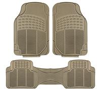 Tapis de sol automobile beige beige beige uni ClimaProof pour une protection contre toutes les intempéries, ensemble complet de 3 pièces FH Group F11306BEIGE