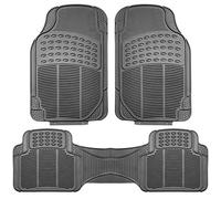 Tapis de Sol Automobile Gris uni Climaproof pour Une Protection Contre Toutes Les intempéries, Coupe Universelle, Coupe Robuste, Ensemble Complet de 3 pièces FH Group F11306GRAY