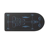 Tapis de sol avec roue à rouleau, tapis d'exercice avec rouleau Ab - Tapis pour genoux avec rouleau AB - Tapis antidérapant pour exercices - Genouillère épaisse avec isolation acoustique