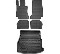 Tapis de sol & bac de coffre Set pour Mercedes Classe E W213 Limo 2017-2025 Caoutchouc