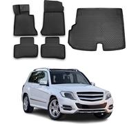 Tapis de sol & bac de coffre Set pour Mercedes GLK X204 2013-2015 TPE Noir