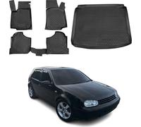 Tapis de sol & bac de coffre Set pour VW Golf 1997-2006 bicorps TPE noir