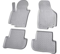 tapis de sol caoutchouc 3D pour Skoda Yeti Type 5L Const. année 2009-2017 Gris avec Bdo