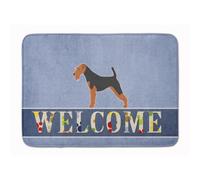 Tapis de sol Caroline's Treasures Welsh Terrier Welcome 19 x 27 multicolore