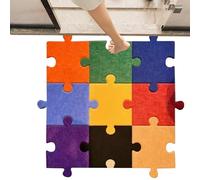 Tapis de sol carré arc-en- 3D doux pour , 12 pièces, table décorative douce pour salle de jeux maternelle, mur, photo salon,