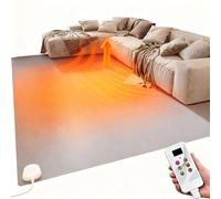 Tapis de sol chauffant électrique en graphène, tapis de sol chauffant d'intérieur, tapis de sol chauffant pour le yoga, pour le salon et la chambre à coucher du camping-car(120 * 120CM)