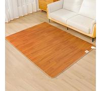 Tapis de sol chauffant, température réglable, PVC durable, chaleur circulante intérieure, tapis confortable sous le bureau, 100 × 100 cm pour une maison chaude