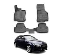 OMAC Tapis de sol A011922 – Compatible Audi A3 Sportback 2012-2024 – Caoutchouc TPE noir