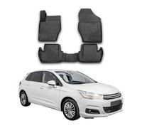 Tapis de Sol Compatible avec Citroen C4 2011-2020 Caoutchouc TPE Noir