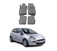 Tapis de Sol Compatible avec Fiat Punto III 2012-2018 Caoutchouc TPE Noir