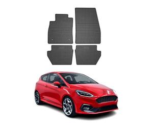 Tapis de Sol Compatible avec Ford Fiesta 2017-2022 Caoutchouc Noir