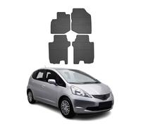 2007-2014 Honda Jazz Tapis de sol en caoutchouc noir 4 pièces