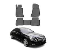 Tapis de Sol Compatible avec Mercedes Classe E W212 2010-2016 Berline Caoutchouc TPE Noir 4Pcs