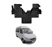 Tapis de Sol Compatible avec Mercedes Sprinter W901 1995-2006 Caoutchouc TPE Noir