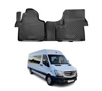 Tapis de Sol Compatible avec Mercedes Sprinter W906 2006-2018 1ère rangée TPE Noir