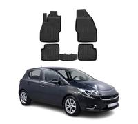 Tapis de Sol Compatible avec Opel Corsa E 2014-2020 Caoutchouc TPE Noir