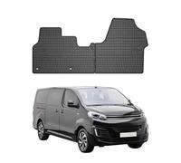 Tapis de Sol Compatible avec Opel Vivaro C 2019-2024 Convient à 1ème rangée Noir Caoutchouc