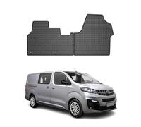 Tapis de Sol Compatible avec Opel Vivaro C 2019-2026 Convient à 1ème rangée Noir Caoutchouc