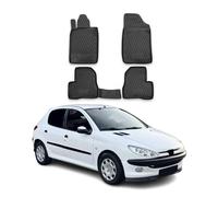 OMAC Tapis de sol pour Peugeot 206 1998-2013 sur mesure en caoutchouc Noir