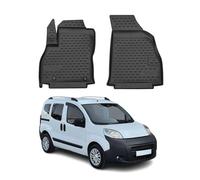 Tapis de Sol Compatible avec Peugeot Bipper 2008-2021 1ère rangée Caoutchouc TPE 3D Noir 2X