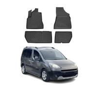 Tapis de Sol Compatible avec Peugeot Partner 2008-2018 Caoutchouc TPE Noir