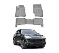 Tapis de Sol Compatible avec Porsche Cayenne 2002-2010 en Caoutchouc TPE 3D Gris 4Pcs