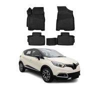 Tapis de Sol Compatible avec Renault Captur 2013-2019 Caoutchouc TPE Noir