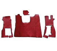 Tapis de Sol Compatible avec Scania R 2017+ Next Gen Automatique Bordeaux Eponge en eco-Cuir Conduite à Droite avec Siège Passager Pliable