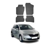2014-2021 Skoda Fabia Tapis de sol en caoutchouc noir 4 pièces
