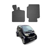 1998-2007 Tapis de sol Smart ForTwo caoutchouc noir 2 pces