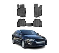 Tapis de Sol Compatible avec VW Passat B6 2005-2011 Caoutchouc TPE Noir