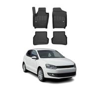 Tapis de Sol Compatible avec VW Polo 2009-2017 TPE Noir