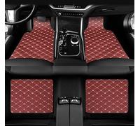 Tapis De Sol Cuir Voiture pour Cupra Born 2021 2022 2023 2024 2025+, Tous Temps Imperméable Antidérapant Pied Doublure Moquette Protection Auto Accessoires,Red