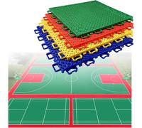 tapis de sol, Dalles de sol for terrain de basket extérieur à monter soi-même, tapis de sol modulaires antidérapants et résistants à l'usure(Green)