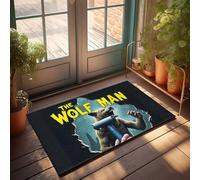 Tapis de sol d'automne extérieur The Wolf Man Breaks Through The Wall Paillasson de bienvenue intérieur antidérapant Tapis de camping extérieur (50 x 80 cm)