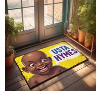 Tapis de sol d'automne Usta Hymes : une célébration joyeuse de rime et de rire, tapis de bienvenue intérieur antidérapant pour camping extérieur (65 x 90 cm)
