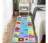 Tapis de Sol de Cuisine Éducation Lettre Paillasson d'Entrée Antidérapant Animaux De Dessin Animé Animaux Tapis de Couloir Long Absorbant et Décoratif pour Devant Evier et Chambre 80x200 cm