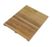Tapis de sol de douche carré antidérapant avec trou de drainage, 80 x 89,9 cm, planche surélevée confortable pour camping-car, intérieur/extérieur, utilisation au spa