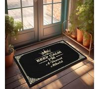 Tapis de sol de ferme avec inscription « Keep Calm I'm A Devout Atheist » - Poignées antidérapantes de qualité et construction durable - Tapis de porte de bienvenue imperméable (50 x 80 cm)