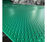 Tapis de sol de garage robuste antidérapant et imperméable, 1,5 x 3,7 m pour voitures, camions et camionnettes, caoutchouc durable, idéal pour les sous-sols, les ateliers et les grands espaces (vert)
