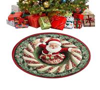 Tapis de Sol de Noël | Rond Non Coulissant - Tapis Antidérapant Décoration de Noël | Pour Chambre Bureau Appartement Hiver Vacances Fête Ornements Restaurant Hôtel