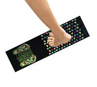 Tapis de sol de réflexologie - 120 cm Tapis de massage à coussin de galets, antidérapant et pliable pour le bien-être | Tapis de stimulation de la circulation de relaxation pour étudiants plus âgés