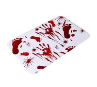 Tapis de sol de salle de bain Bloody - Tapis d'empreinte de main sanglante d'Halloween - de bain sur le thème d'Halloween d'horreur, décoration de la maison de tapis de cuisine de chambre à couc