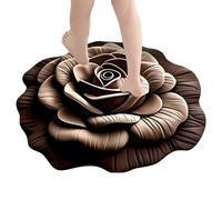 Tapis de sol de salle de bain, motif floral 3D, antidérapant, tapis d'entrée réutilisable pour la maison, les toilettes, le salon, la chambre à coucher, la cuisine