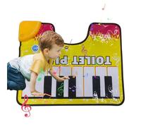 Tapis De Sol De Toilette,Tapis Piano Toilette,Tapis Sol Toilette Avec Clavier Musical Amusant Créatif,Gags Et Jouets De Farces Pratiques,Tapis Nouveauté Avec Son Piano, Tapis Salle Bain Et Toilette