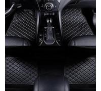 Tapis de Sol de Voiture antidérapants imperméables personnalisés, Ensemble Complet de Tapis de Sol en Cuir pour Fiat Abarth 595 X290 2012~2022, Avant et arrière, Cuir PU, 4 pièces,D-Black