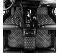 Tapis de Sol de Voiture Cuir pour Nissan Note (2012-2016), Imperméable Et Antidérapant des Tapis Protègent Le Revêtement de Sol,A Black-Beige